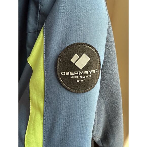 Obermeyer Boy's Axel M 10-12 ski Jacket Snow Board Winter Blue - Picture 2 of 8